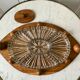 Wooden top and art deco glass 30s
