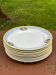 Set of 10 flat plates Boch Frères La Louvière – Art Deco fruit design