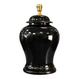Lampe de table en céramique émaillée noire