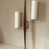 Brass and teak sconce design Lunel 1960