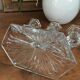 Three-pointed glass candlestick