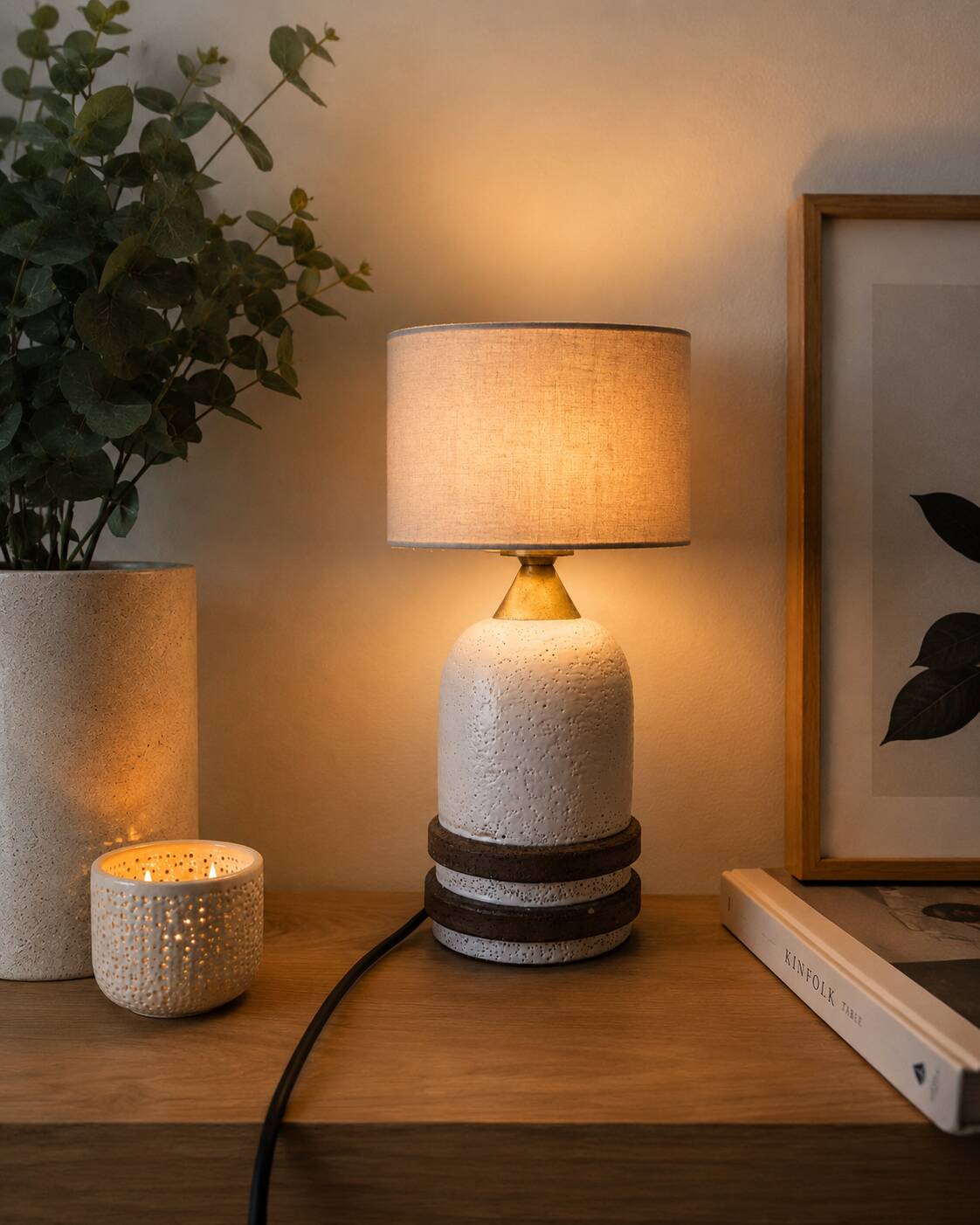 Lampe en céramique émaillée 1970