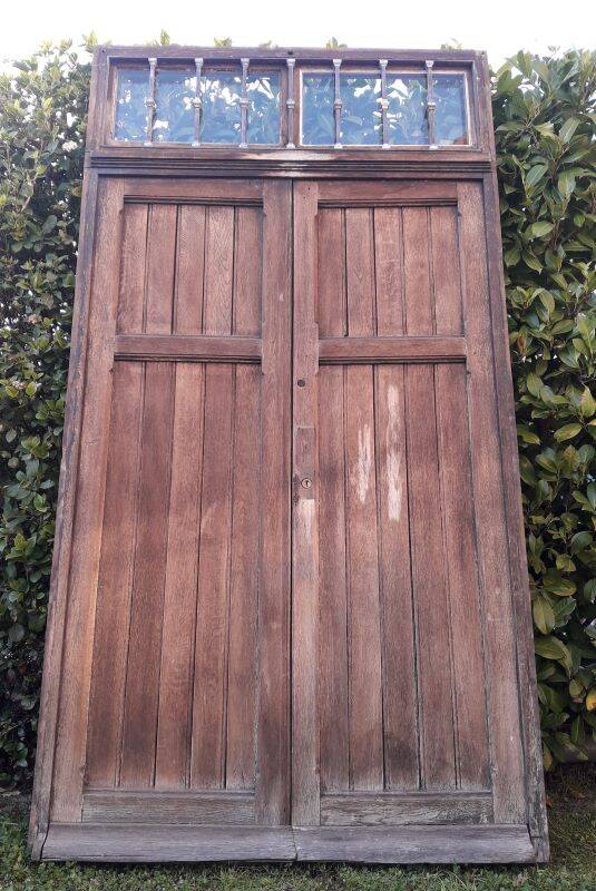 Double entrance door 227x142.2cm oak multi-point lock and frame