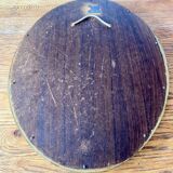 Antique gilded oval mirror