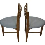 Vintage rare three-legged dining chair 1960s oak heart chair