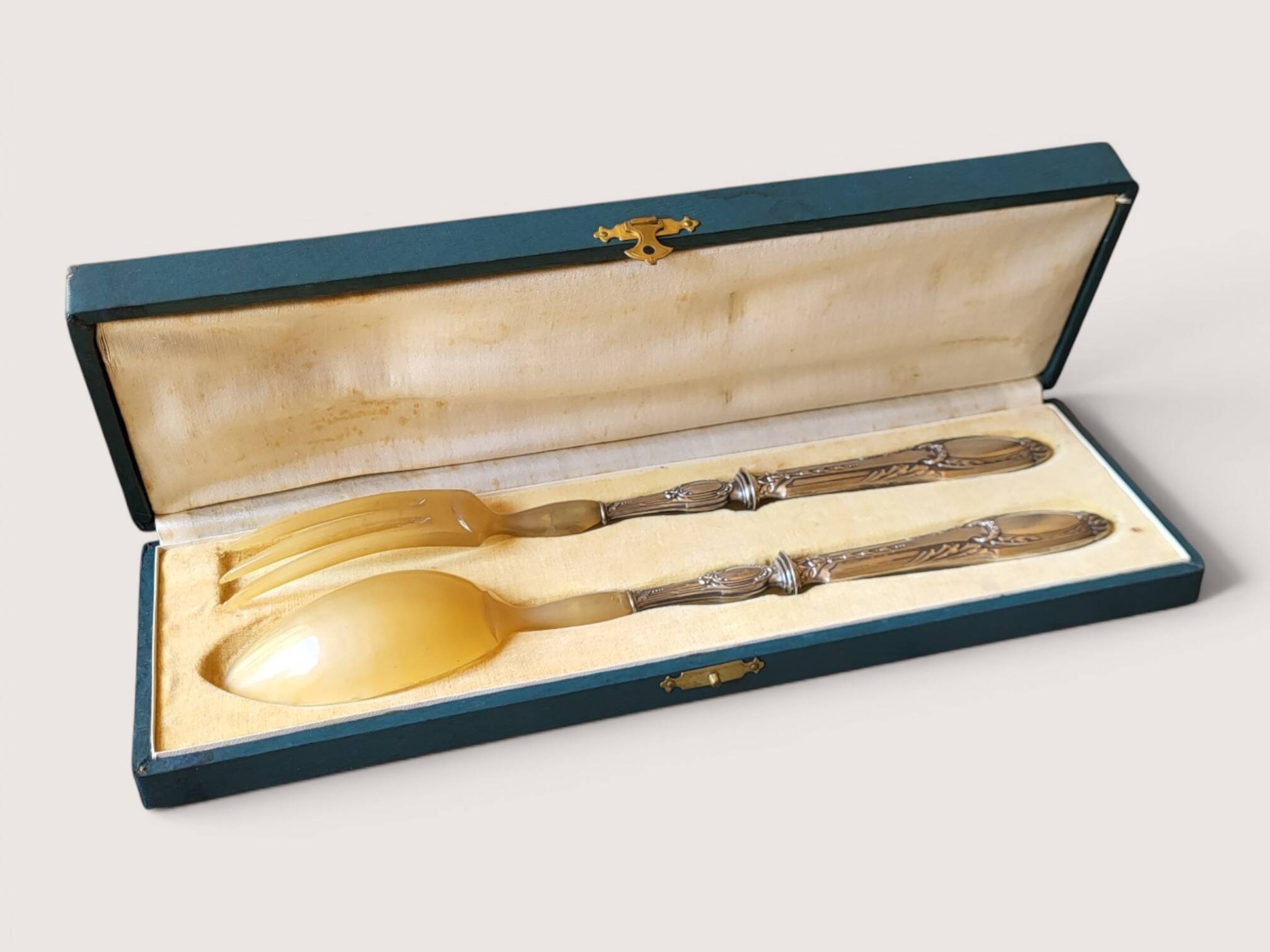 Silver salad servers