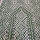 Classic white and green carpet handmade in pure wool