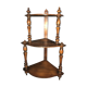 19th century fruit wood corner shelf