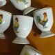 Vintage egg cups, salt and pepper shakers