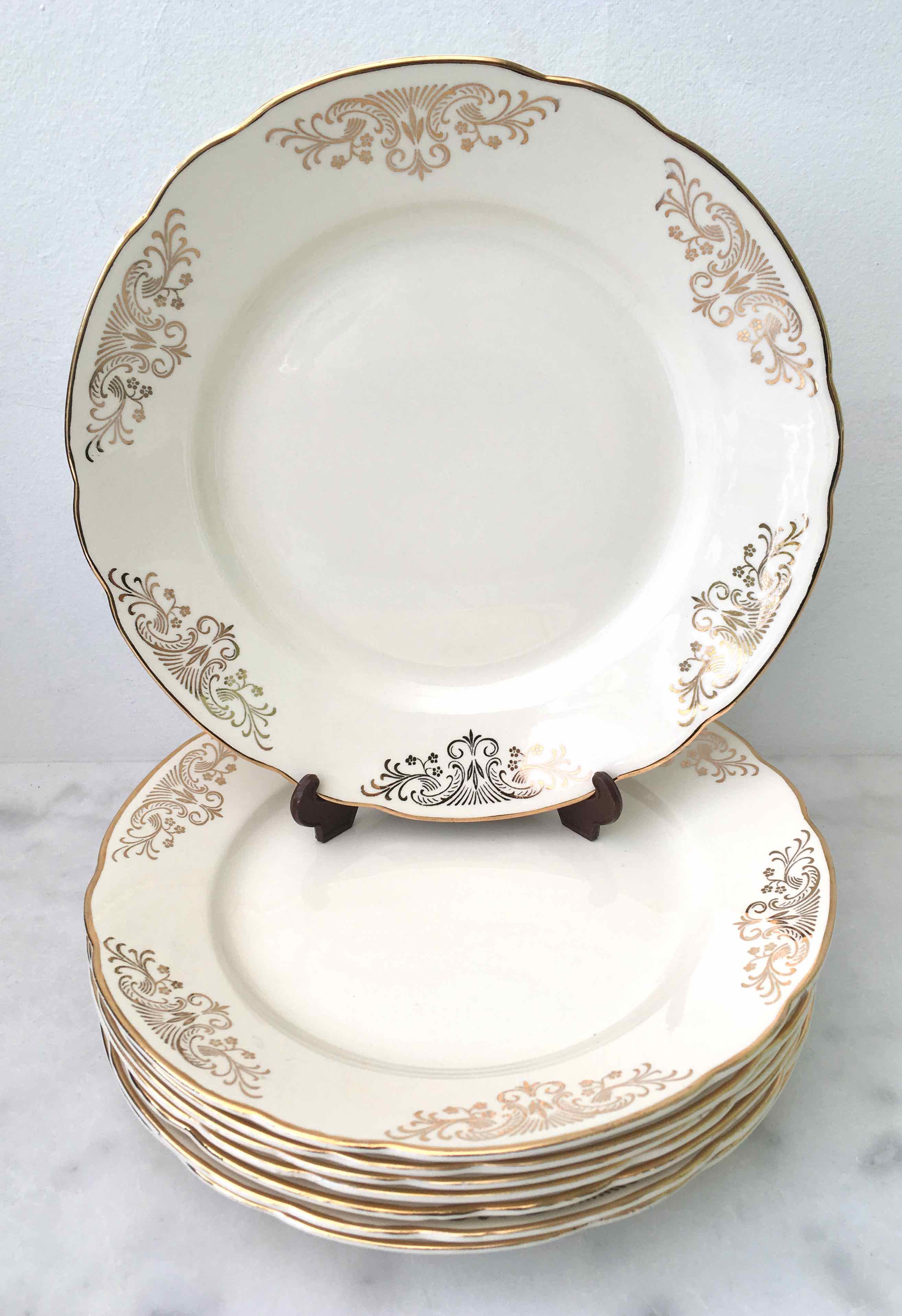 8 flat plates Villeroy and Boch 1950