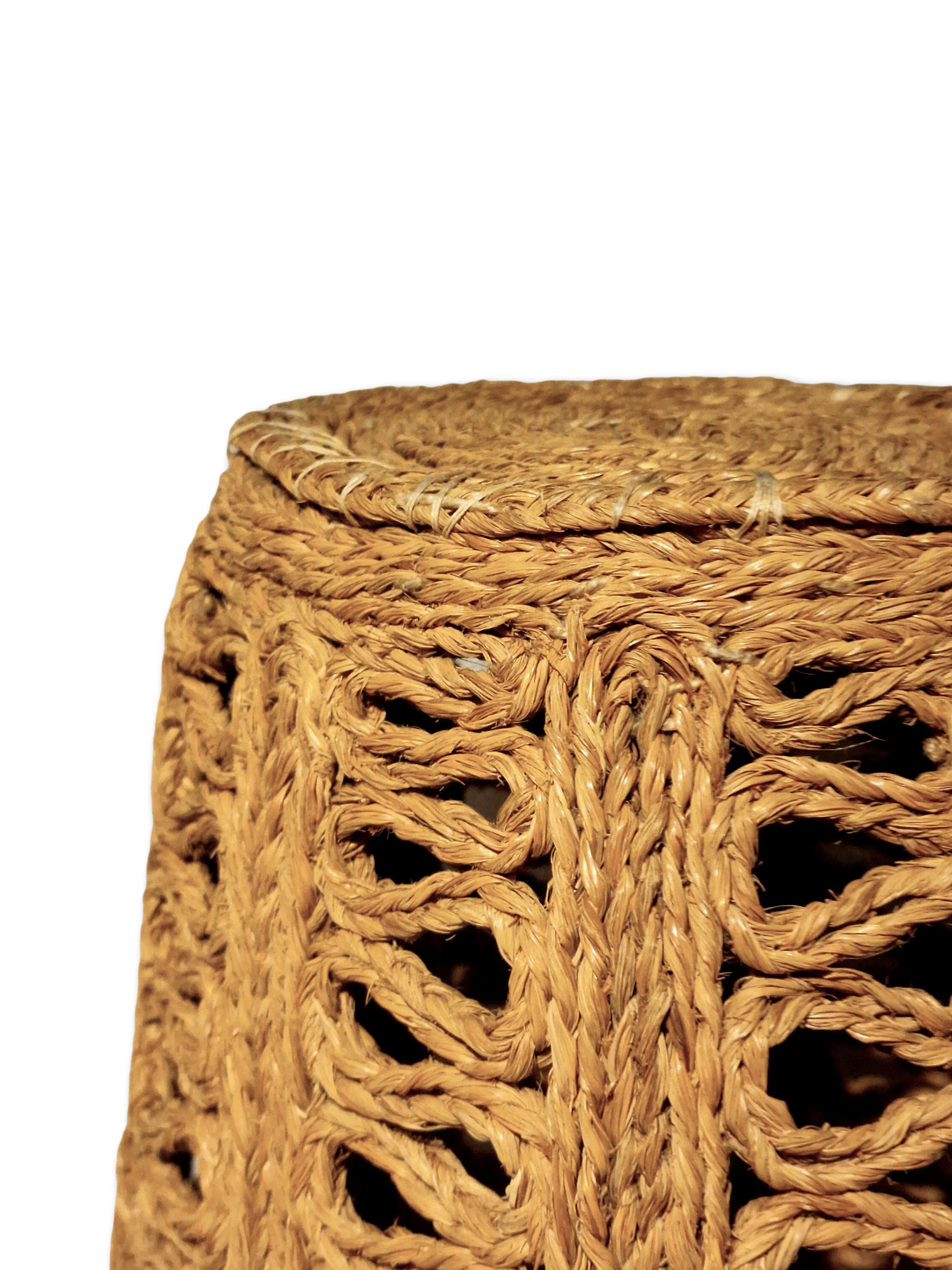 Natural rope basket 1970s