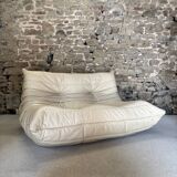 Togo 2-seater leather sofa by Michel Ducaroy for Ligne Roset