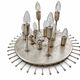 Italian Venini Murano “Bluino” curve chandelier by Venini curving glass lamp
