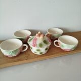 Salins les Bains slip set: cup and sugar bowl