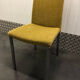 Chaise de bureau moutarde métal chromé Italie vers 1970