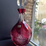 Overlay cut crystal carafe – Cristallerie d’Art Roger Gross Le Clairupt Baccarat