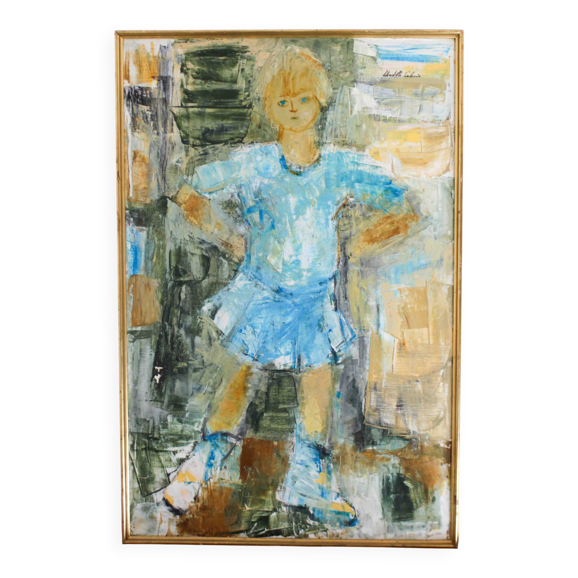 Oil on canvas - The skater - Charlotte Calmis
