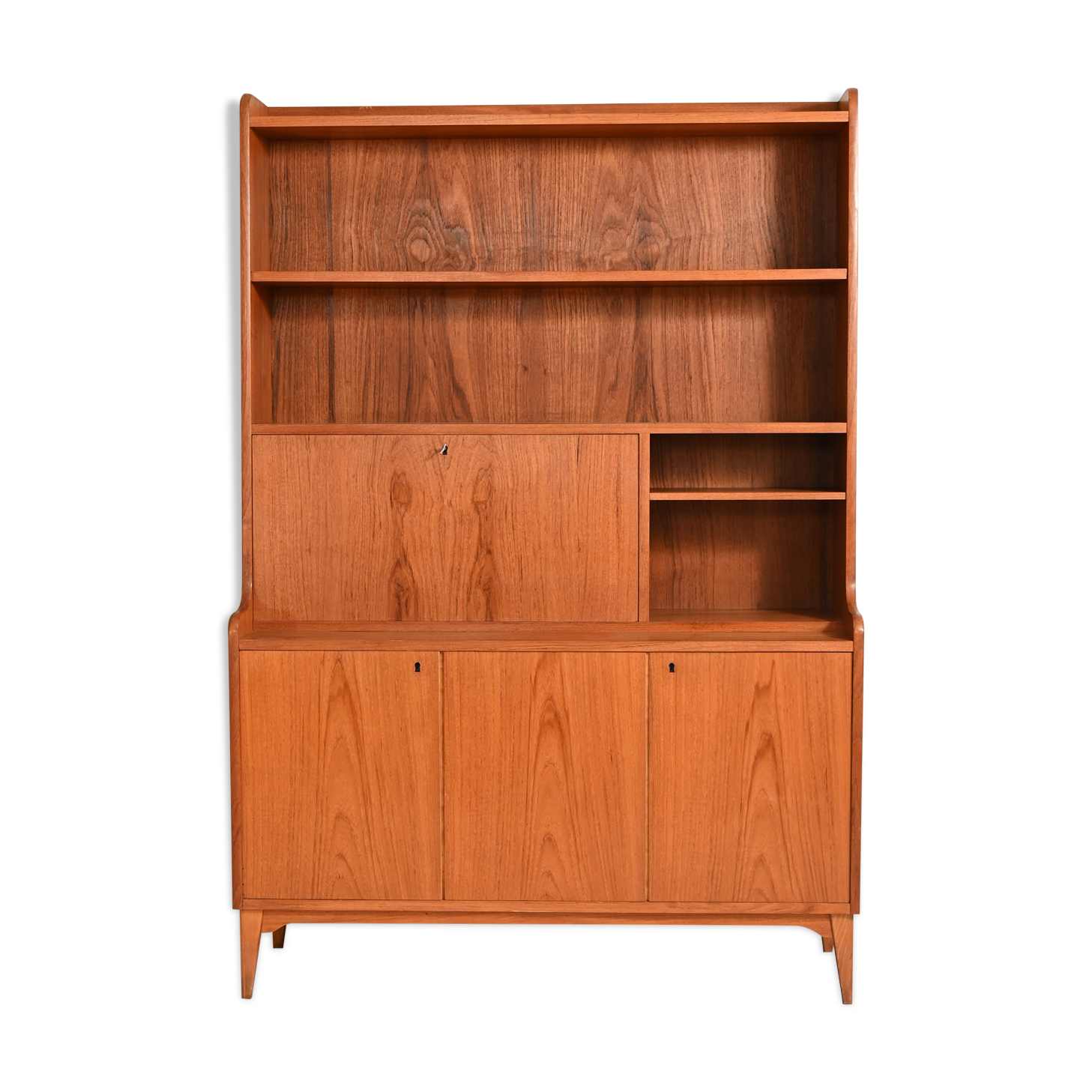 Scandinavian bookcase with pull-out desk
