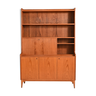 Bibliothèque scandinave avec bureau gigogne