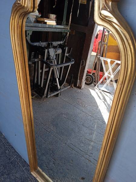 Gilded wood mirror from the 1960s - 100cm