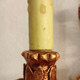 Wall lamp wrought iron and gold leaf. France, 1950s.