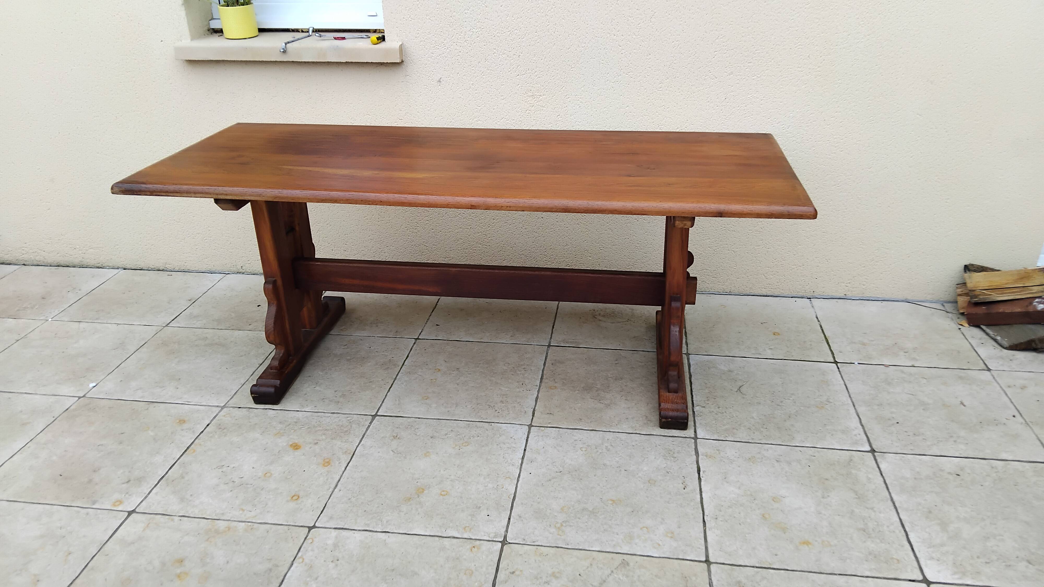 Antique vintage solid oak monastery farmhouse table