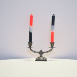 Danish vintage bronze candlestick