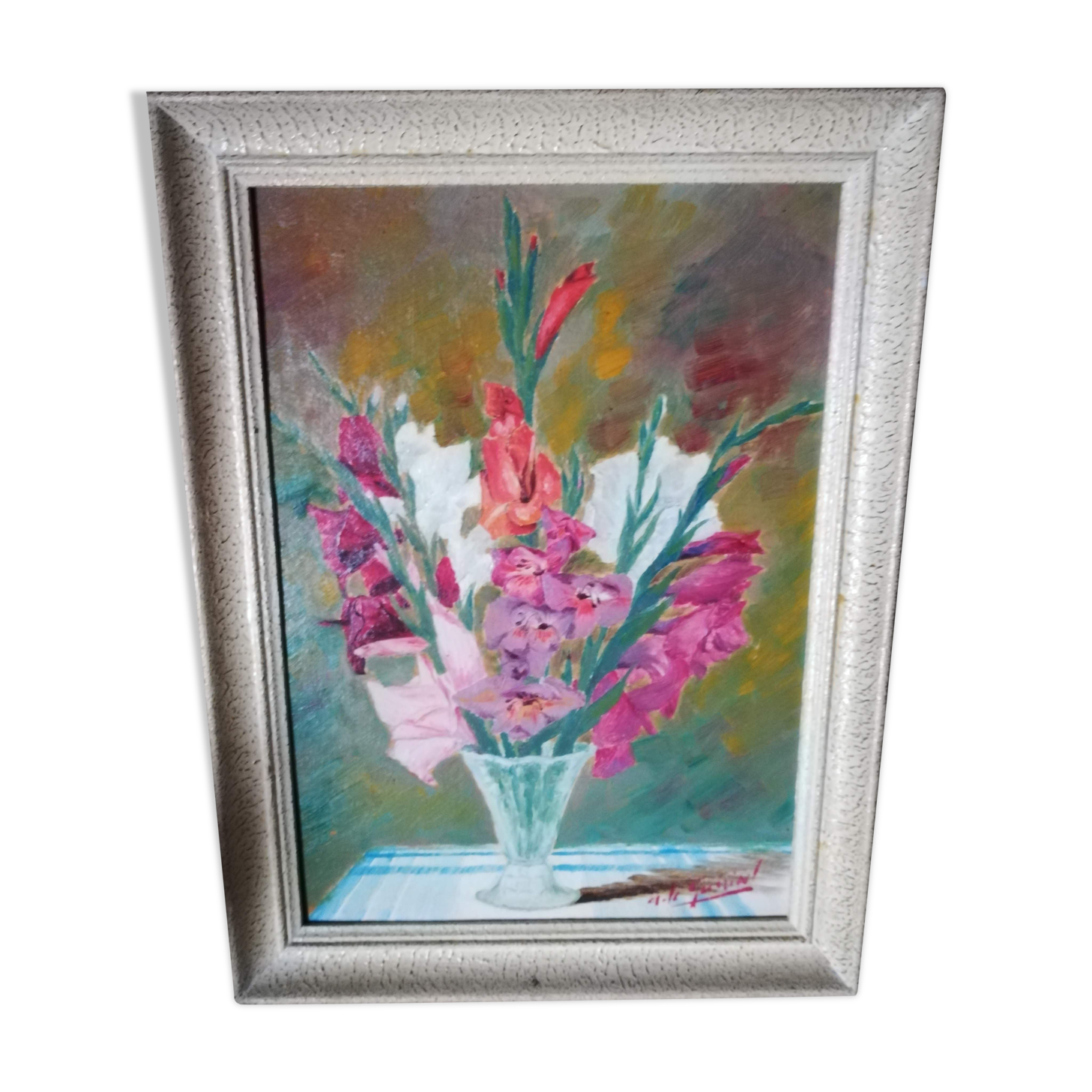 Glaïeuls bouquet table by Guerin