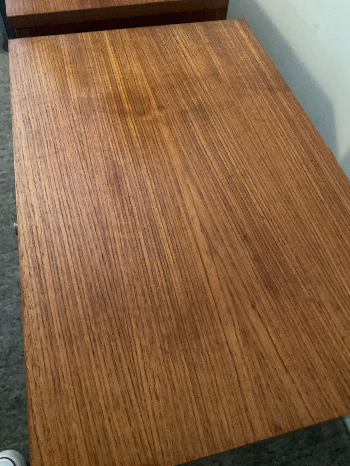 Pair of Scandinavian bedside tables from the 60s in teak