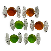 Six Murano glass "Bonbon" knife rests - 1970.