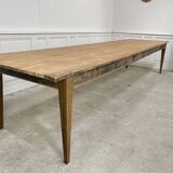 Large oak and fir table with honey patina