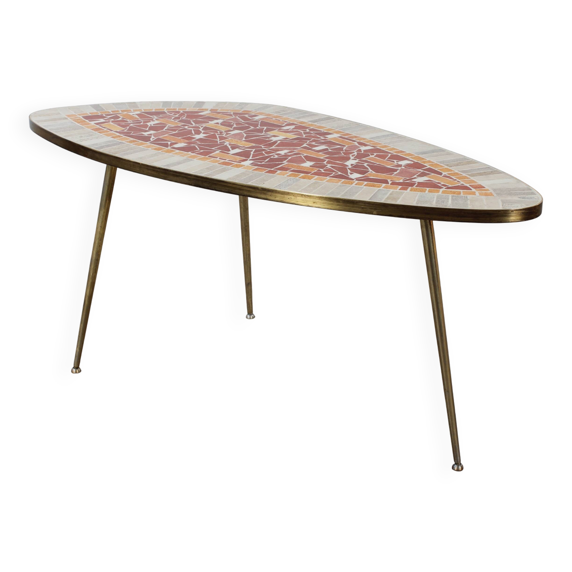 Artist mosaic table K. Theessen coffee table vintage