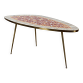 Artist mosaic table K. Theessen coffee table vintage