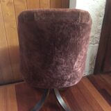 Chaise pivotante bois et velours 70
