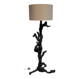 Vine wood floor lamp