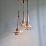 Lustre cascade Space Age en aluminium brossé, années 1960-70