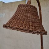 Vintage rattan floor lamp