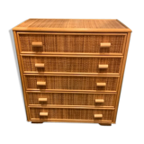 Rattan chest of drawers