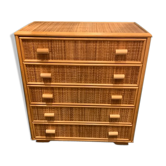 Rattan chest of drawers