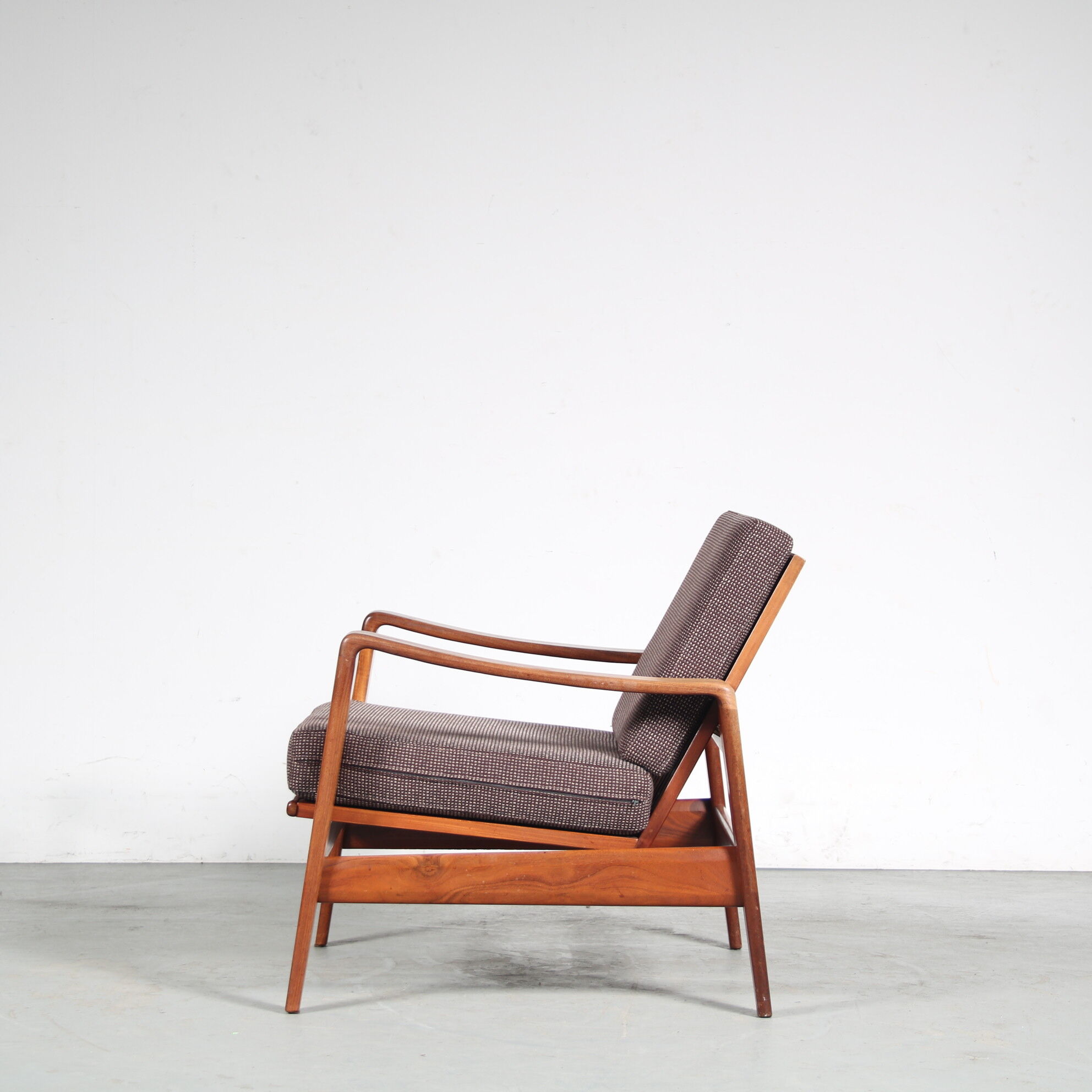 Arne Wahl Iversen lowback chair for Komfort, Denmark 1960