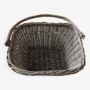 Antique wicker bike basket