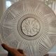 Old glass cut molded satin art deco