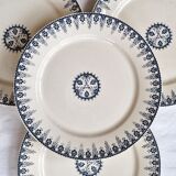 Set of 4 flat plates Algiers de Sarreguemines and Digoin