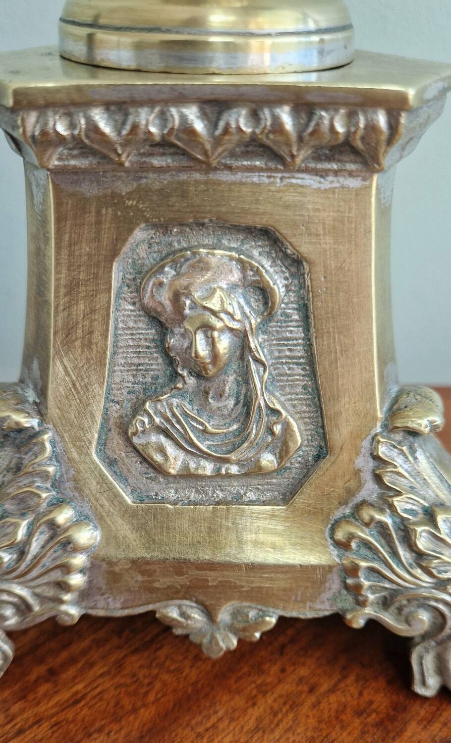Church candle lamp base, early 20th century