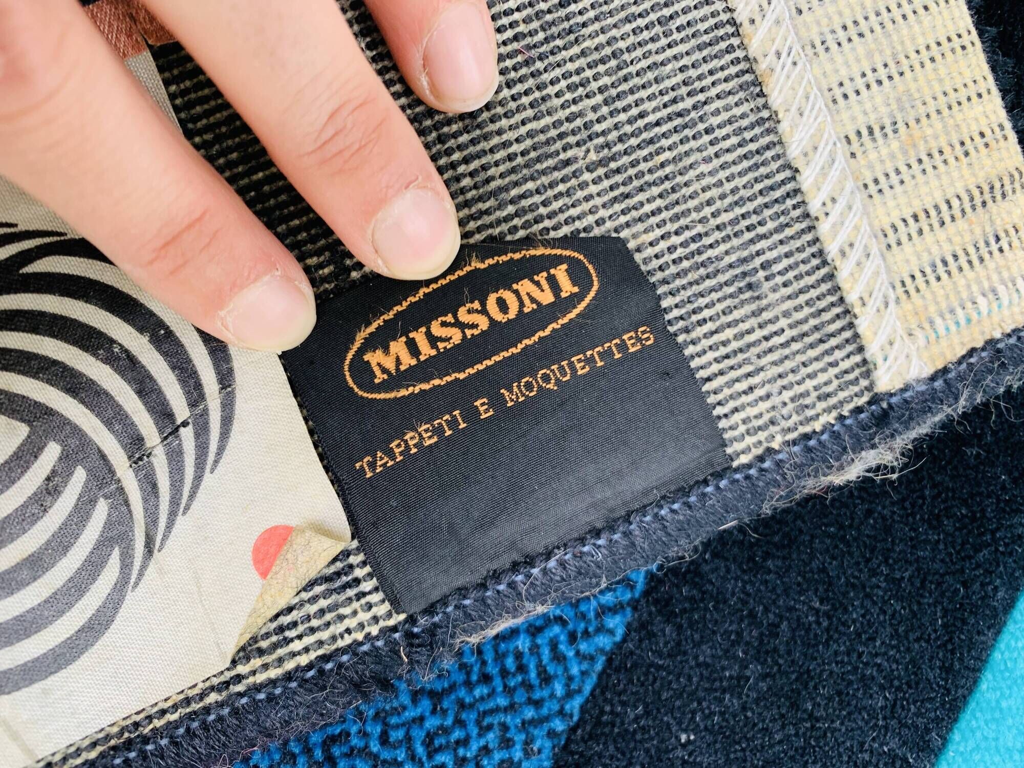 Geometric rug Missoni T&J Vestor model Posada, 1980s