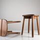 Pair of wooden stools by Pierre Gautier Delaye, France, 1960s
