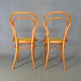 2 Chaise bistrot cannées N°14 de Joseph Hofmann "teinte merisier"