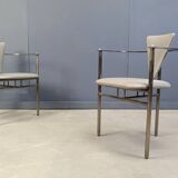 Post modern dining chairs by Belgo chrom, set of 6 - 1980s