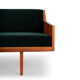 Danish midcentury modern green velvet daybed, 1960s