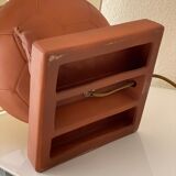 Lampe ballon de football et coq en terre cuite des années 80